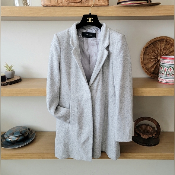NWT Zara Tailored Tweed Jacket blazer Size S - Picture 1 of 9